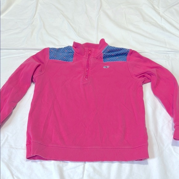 Vineyard Vines Pink Quarter-Zip Pullover Girls M - Picture 1 of 8